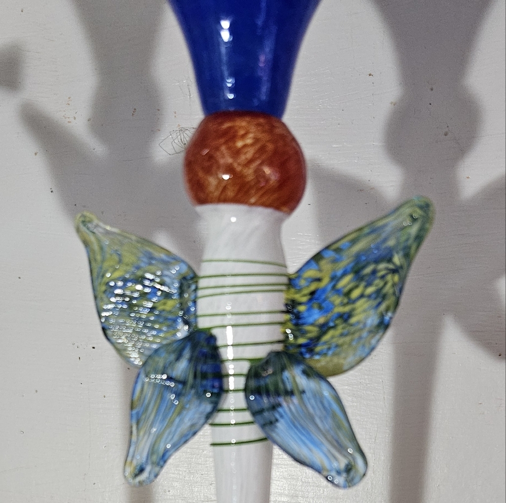 Colorful Glass Butterfly Drink And Bar Ware Martini Champagne - Picture 9 of 12